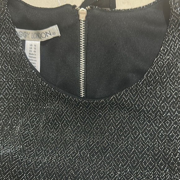 Black Sleeveless Sheath Dress Halter Neckline - Picture 4 of 9